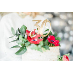 Topper "Happy Birthday" ZŁOTY Ozdoba na tort