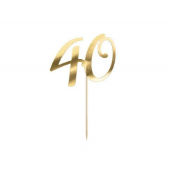 Topper 40 GOLD Tortenaufleger