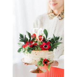 Topper "Happy Birthday" ZŁOTY Ozdoba na tort