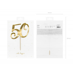 Topper 50 GOLD Tortendekorationen Topper 50 GOLD Tortendekorationen