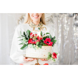 Topper 50 Złoty Ozdoba na tort