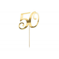 Topper 50 ZŁOTY Ozdoba na tort