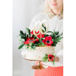 Topper 60 Złoty Ozdoba na tort