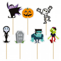 Halloweenske zápichy 7 ks.
