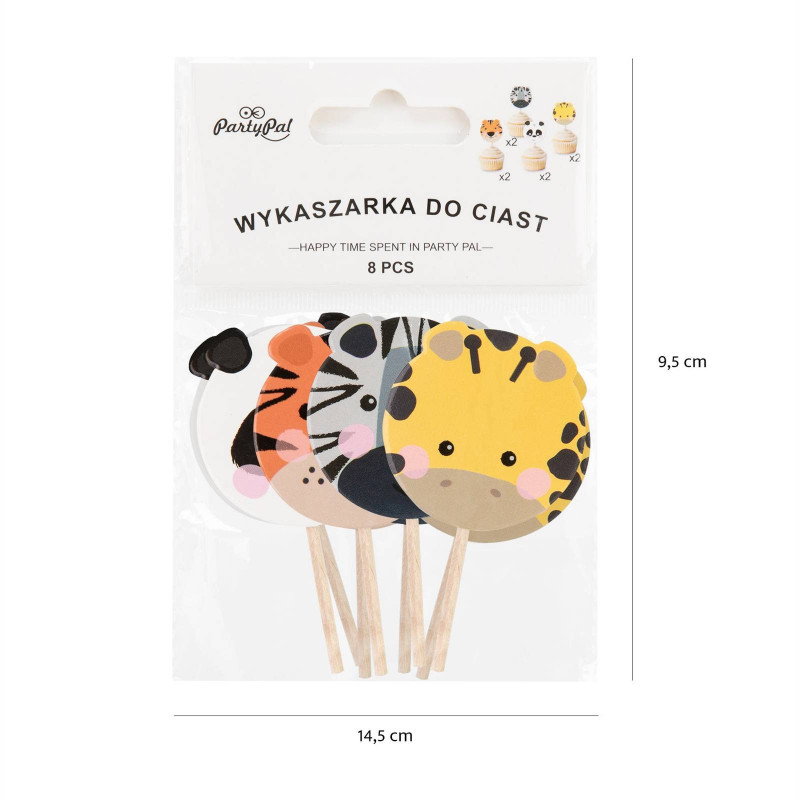 Pikery Zwierzątka Głowy 8 szt.