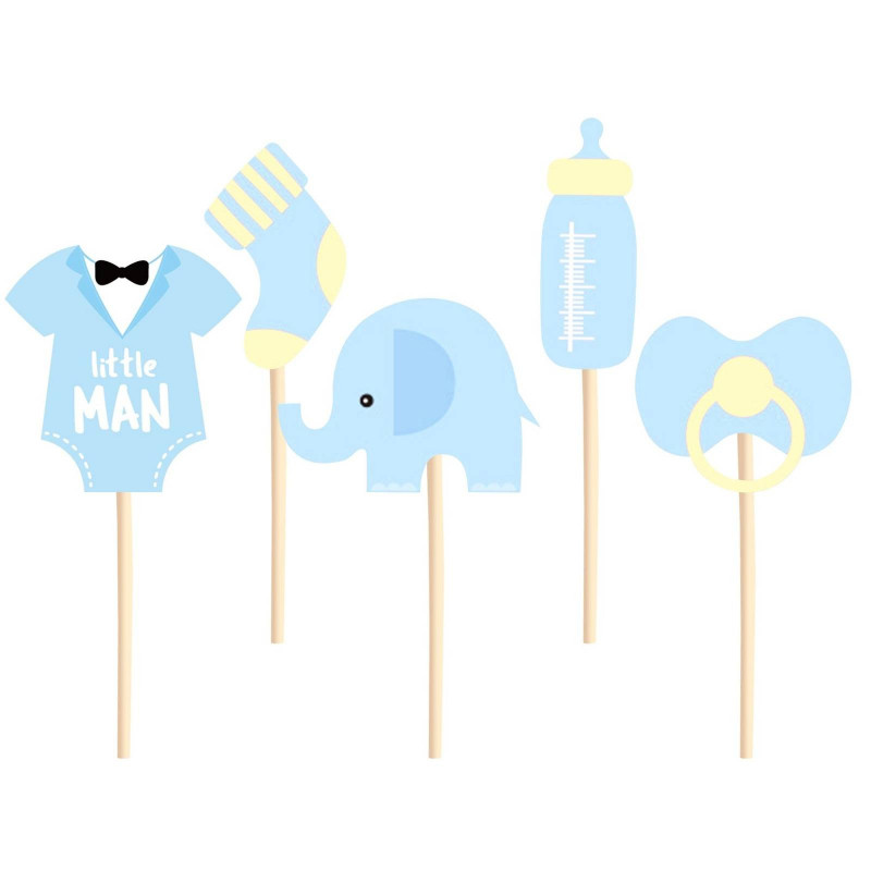 Pikery Baby Shower 5 szt. Chłopięce Słonik