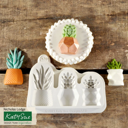 Forma silikonowa Katy Sue Sukulenty Kwiaty