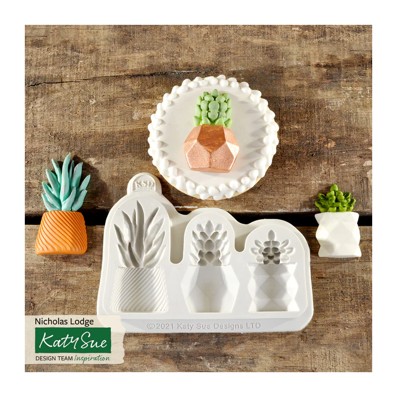 Forma silikonowa Katy Sue Sukulenty Kwiaty