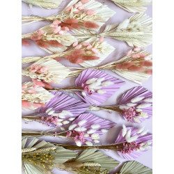 Getrocknete Blumen Tortenaufleger Tinsel White