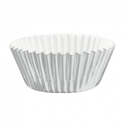 Papilotki PP 100 szt Foliowane SREBRNE