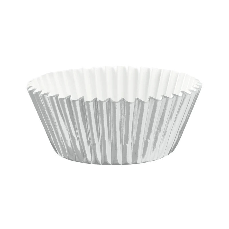 Papilotki PP 100 szt Foliowane Srebrne