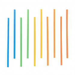 Słomki papierowe 10 szt. Kolorowe