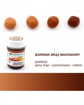Lebensmittelfarben Gel-Farbstoff MAHONI BRONZE