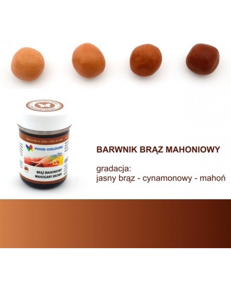 Food Colours gelové potravinářské barvivo mahogany hnědá