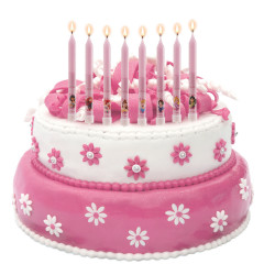 Świeczki urodzinowe 12 szt. SPIRALNE PERŁOWE BIAŁE