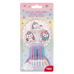 Świeczki urodzinowe 12 + 3 figurki Jednorożec Unicorn