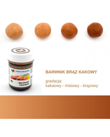 Food Colours gelové potravinářské barvivo cocoa hnědá