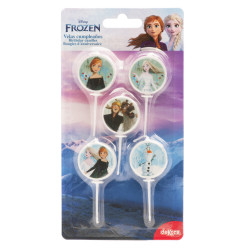 Świeczki urodzinowe Plakietki 5 szt Frozen Kraina Lodu Elsa
