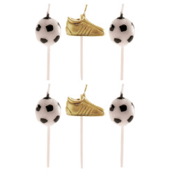 5 Geburtstagskerzen, Fußballmotiv