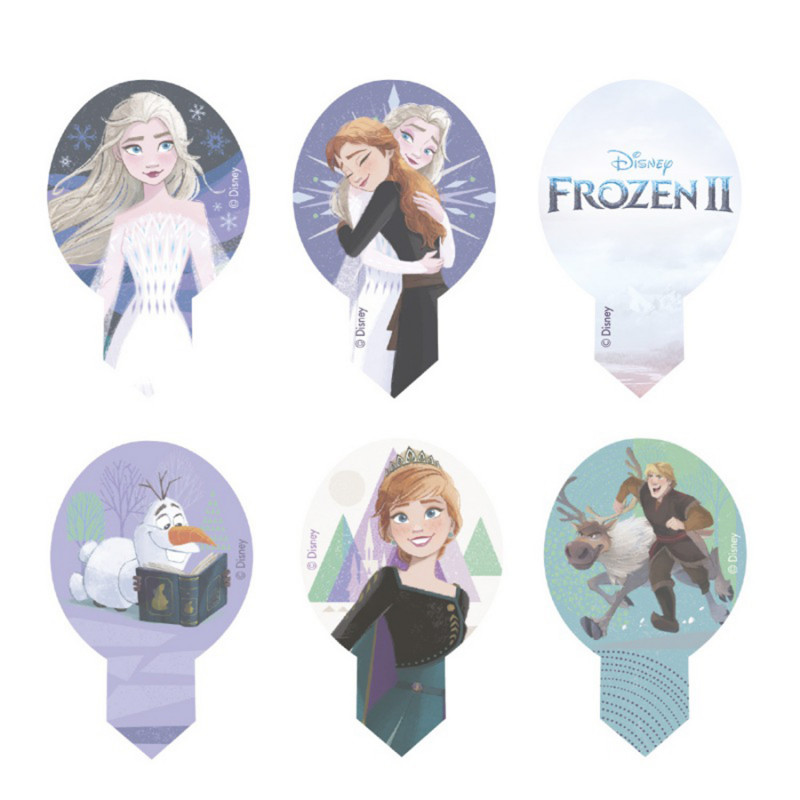 Dekoracje 20 szt. z opłatka Toppery waflowe Kraina Lodu Frozen