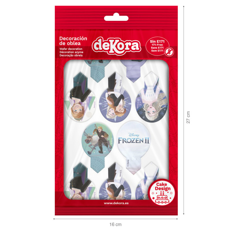 Dekoracje 20 szt. z opłatka Toppery waflowe Kraina Lodu Frozen