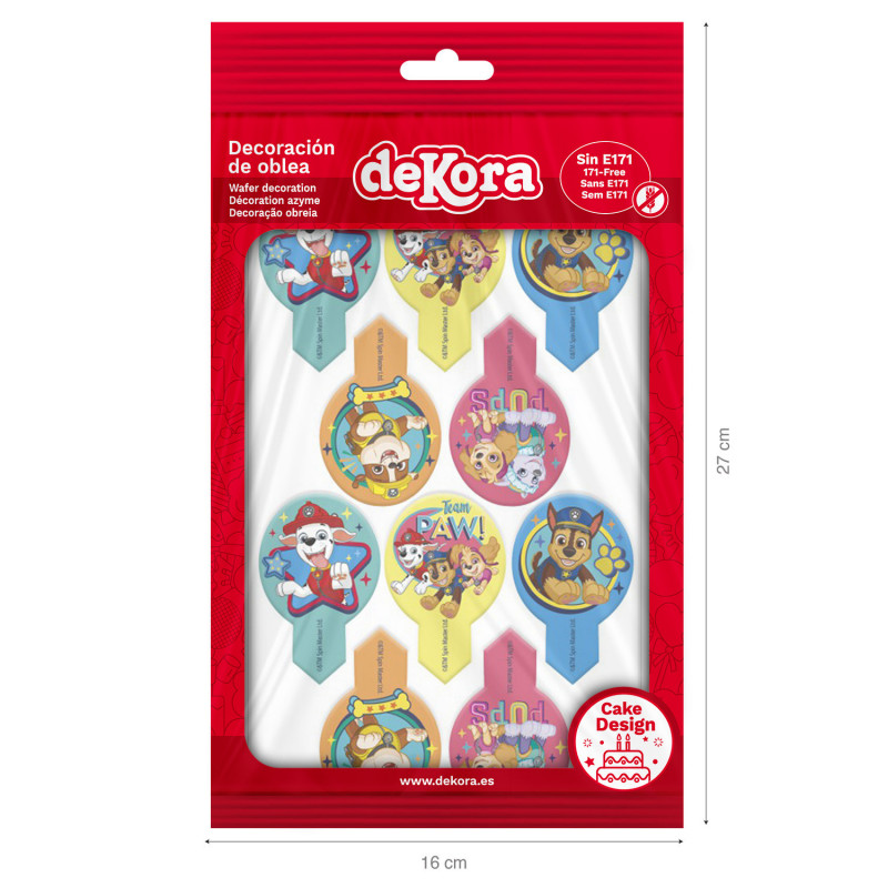 Dekoracje 20 szt. z opłatka Toppery waflowe Psi Patrol