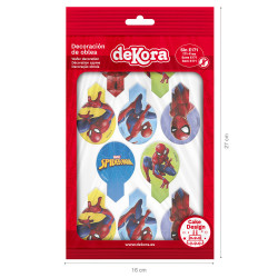Dekorationen 20 Stück Waffelaufleger Spiderman