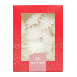 FLOWER WITH WAVE Pompom daisy WHITE12 pcs.