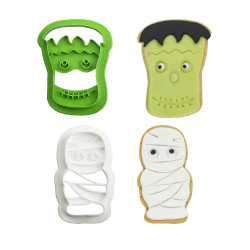 Foremka Decora z odciskiem Mumia i Frankenstein 2 szt. Halloween