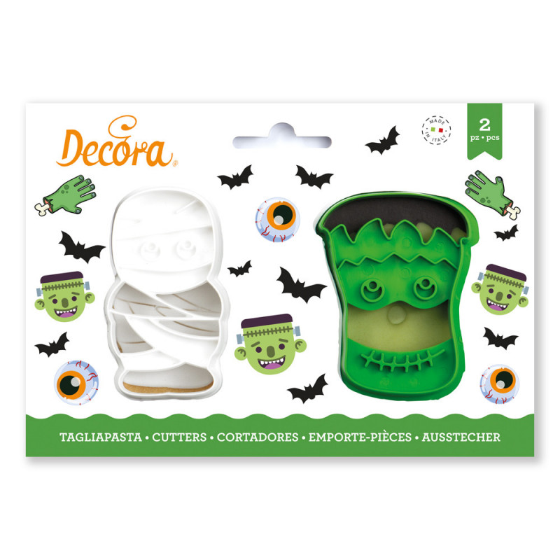 Sada foriem na tortu Decora Mummy and Frankenstein, 2 kusy, Halloween