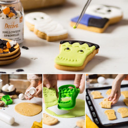 Decora-Form mit Mumien- und Frankenstein-Aufdruck 2 Stück. Decora-Form mit Mumien- und Frankenstein-Aufdruck 2 Stück.