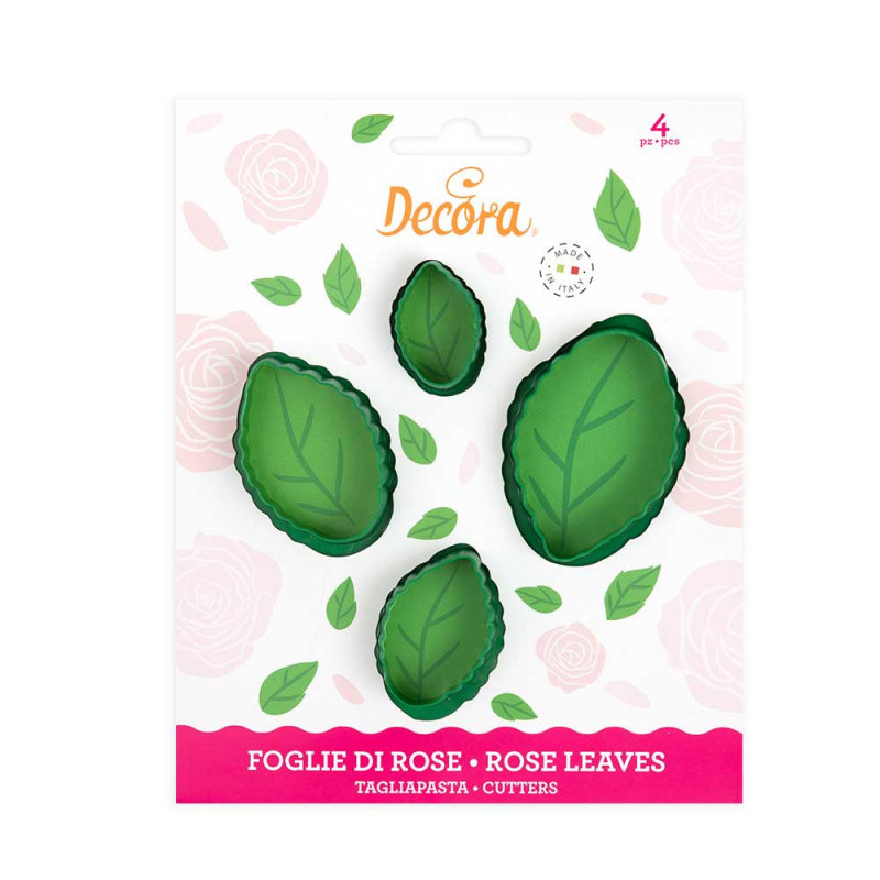 Decora rózsalevél forma 4 db.
