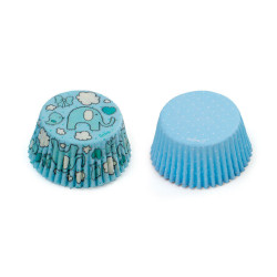 Papilotki Decora 36 szt Słonik Błękitne