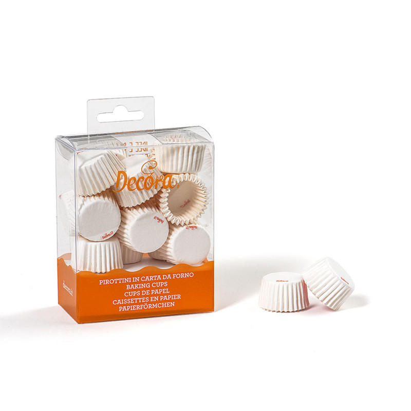 Decora kelímky malé 2,7 cm na pralinky, čokolády 200 ks BÍLÉ