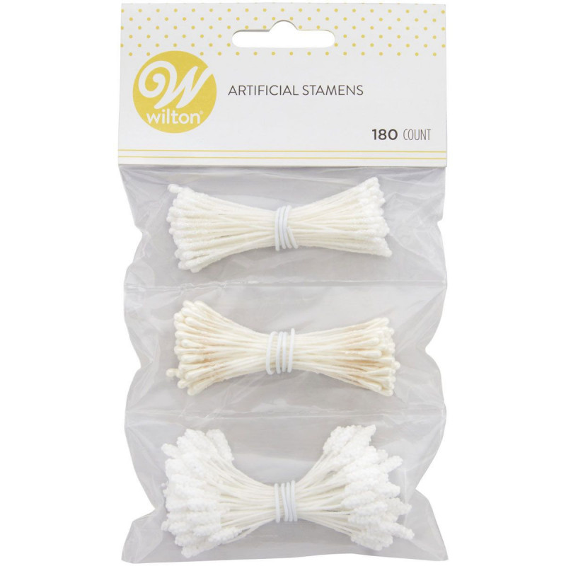 Wilton flower stamens WHITE 180 pcs