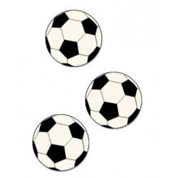 Opłatek na tort 3 cm Piłka nożna 18 szt. piłki