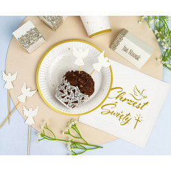 Pikery DIAMENTY ZŁOTE 6 szt. Plakietki na babeczki