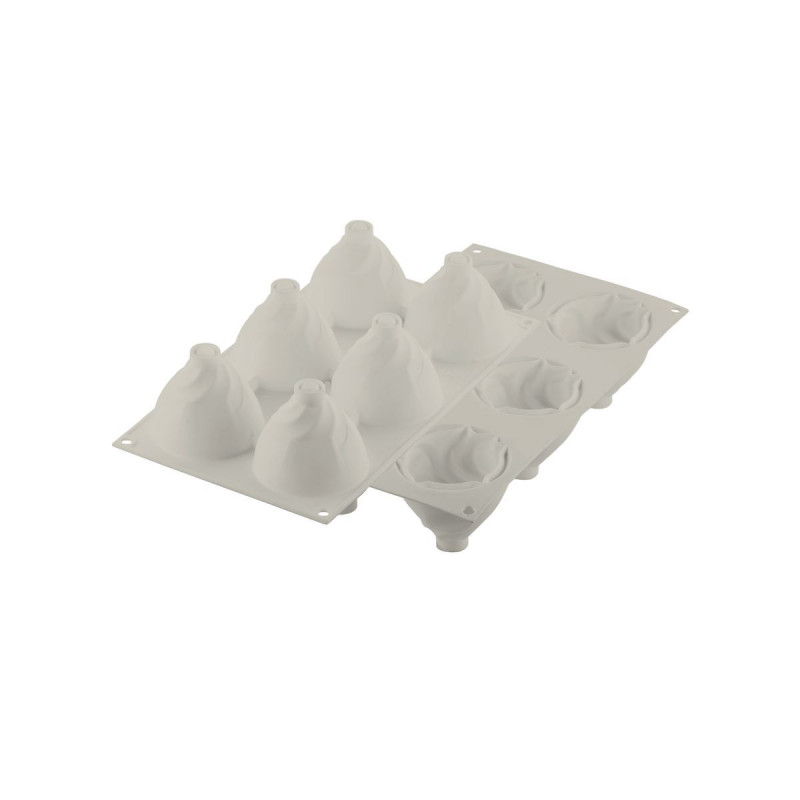 3D-Silikomart-CREAM-Silikonform, 6 Mulden, Monoportionen