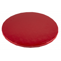Podkład pod tort PC CZERWONY SZTYWNY 25 cm