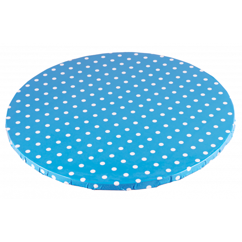 Dortový základ Julita 10 mm tuhé modré tečky 30 cm