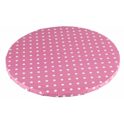 Podkład pod tort PC RÓŻOWY W KROPKI SZTYWNY 25 cm