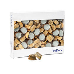 Papilotki Decora 2500 szt Foliowane ZŁOTE małe 32 mm