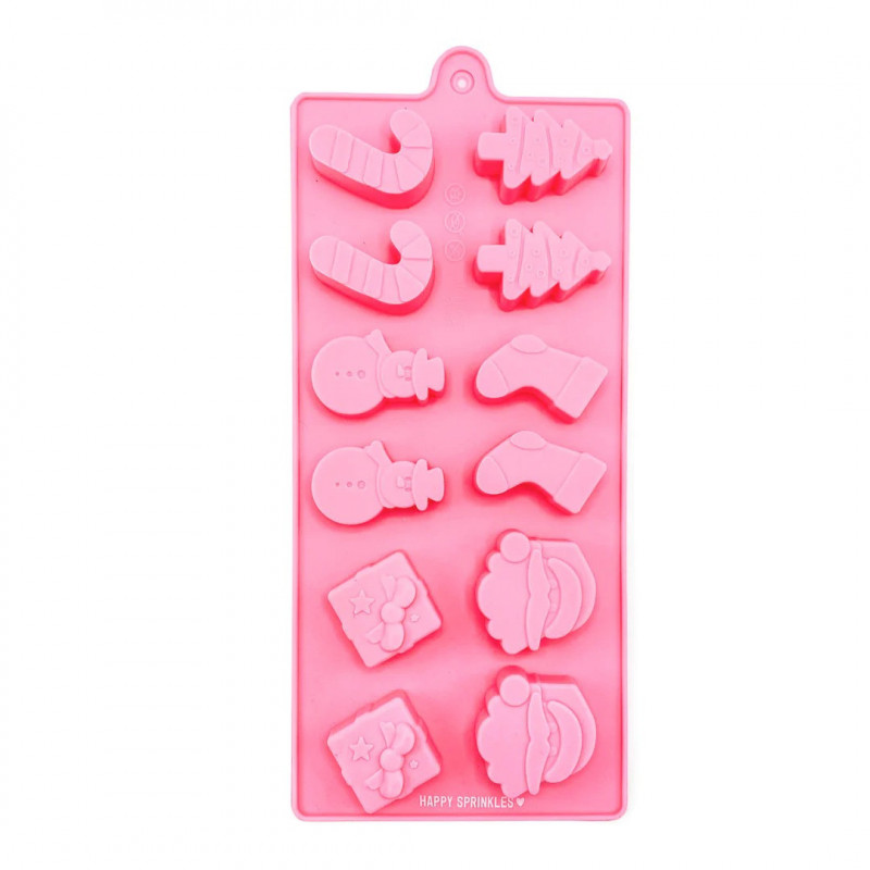 Silicone mold CHRISTMAS PATTERNS 3,5 cm 12 slots