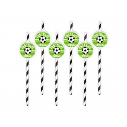 Słomki z medalionami PP 6 szt. Piłka Nożna