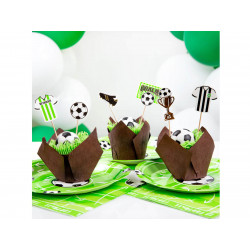 Pikery Piłka Nożna Ozdoba na tort 6 szt. Toppery