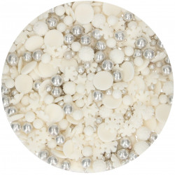 Posypka cukrowa FunCakes, Winter Mix Śnieżynki, 50 g
