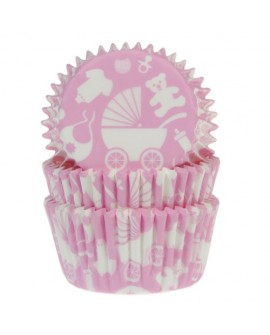 HoM muffinpapír 50 db – rózsaszín for a girl First Birthday,...