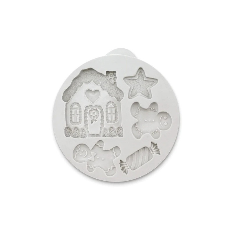 Forma silikonowa Katy Sue Mini Świąteczna ciastek domek cukierek