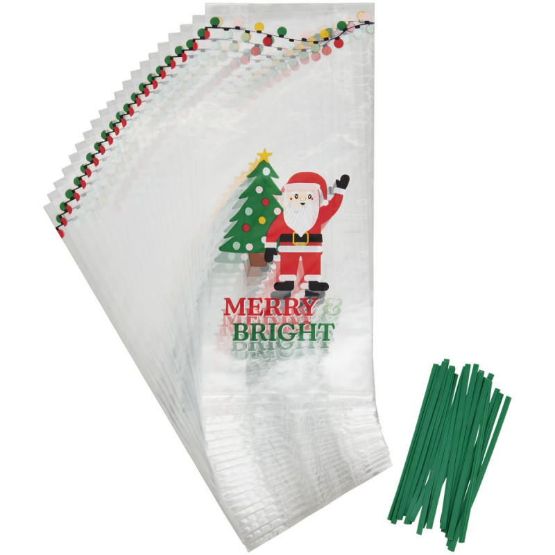 Bonbonstüten /Kekstüten 20 Stück Weihnachtsmann