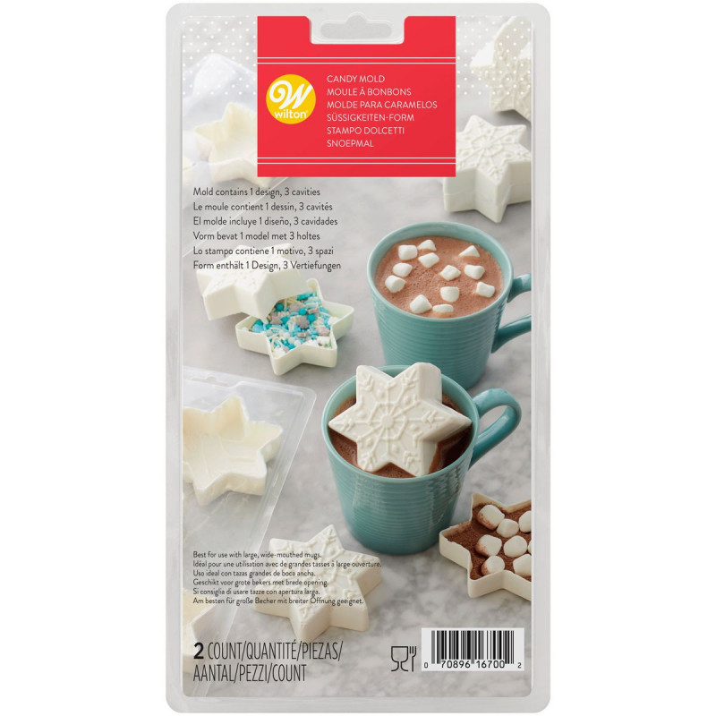 Wilton CHOCOLATE SNOWS 3D Form für Milch, heiße Schokolade